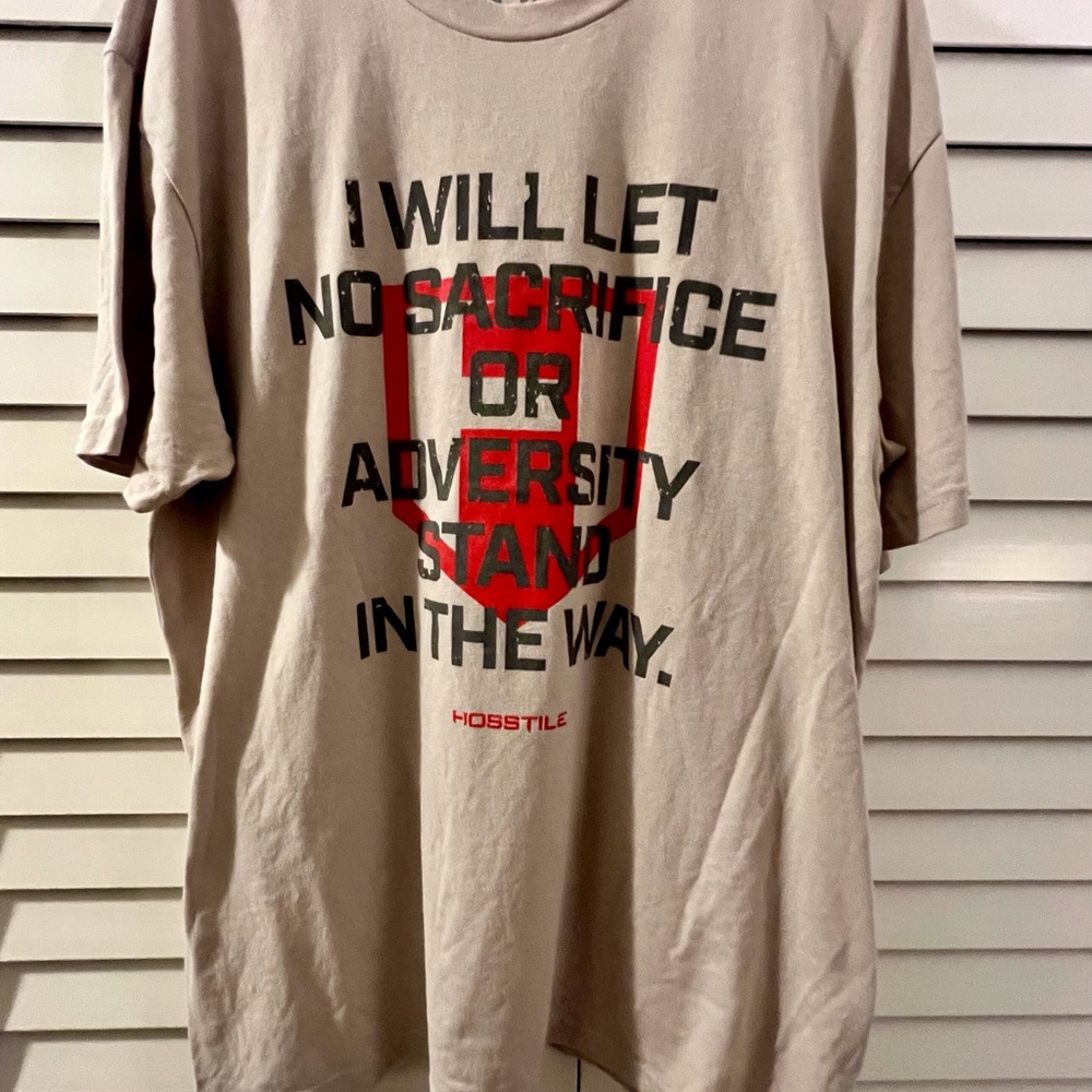 Tan and Red Short Sleeve Tees